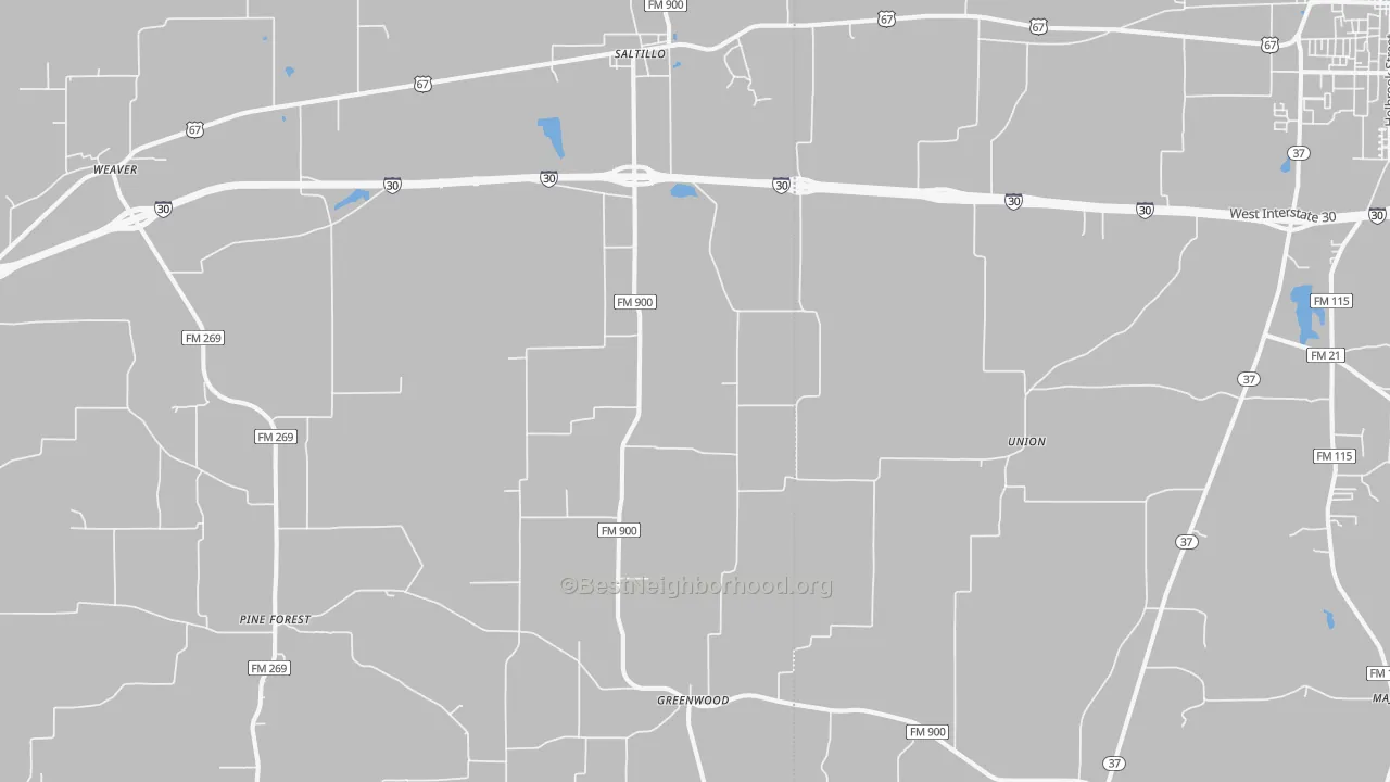 Transit Grade map of Saltillo, TX