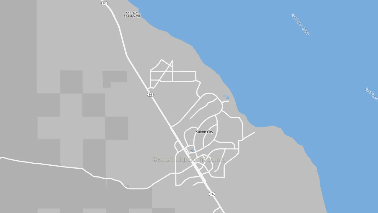 Transit Grade map of Salton City, CA