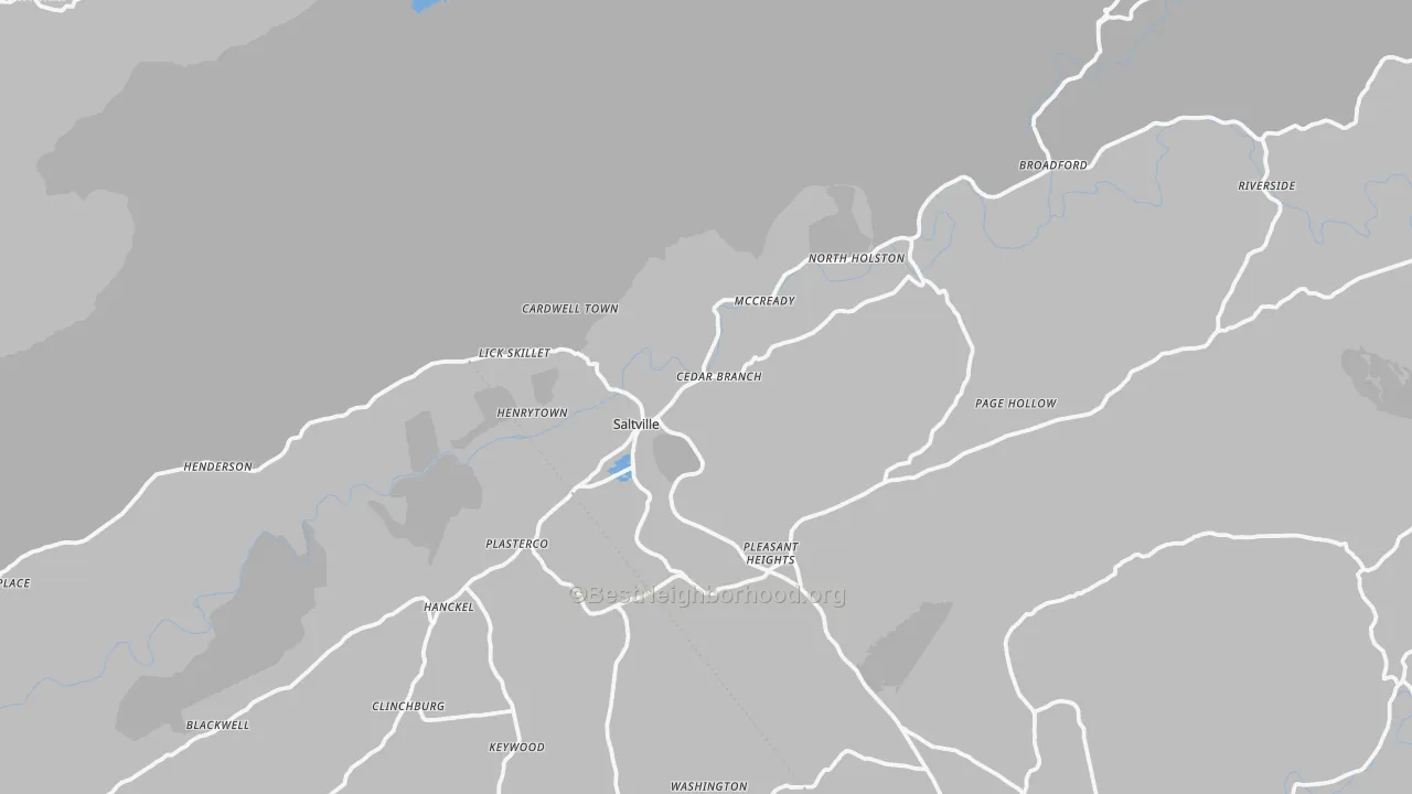 Transit Grade map of Saltville, VA