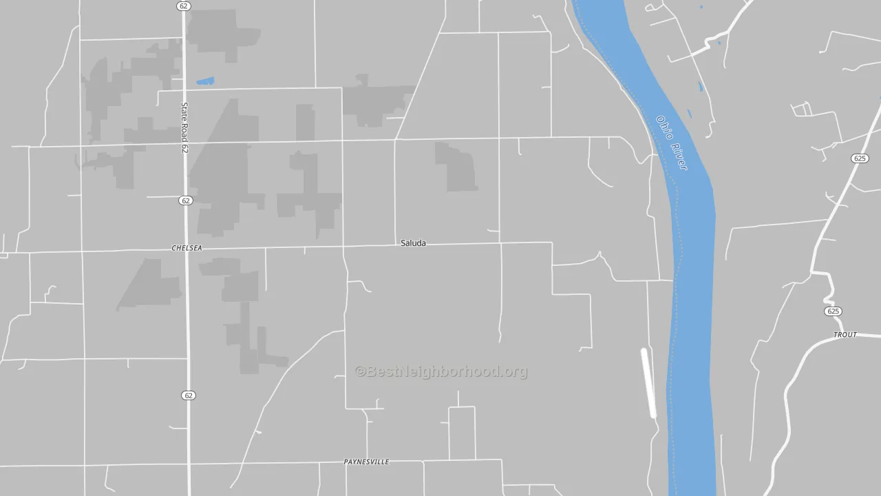 Transit Grade map of Saluda, IN