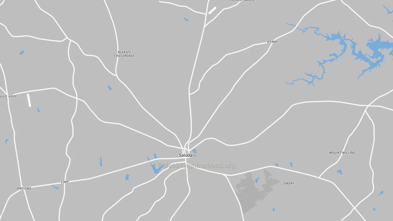 Transit Grade map of Saluda, SC