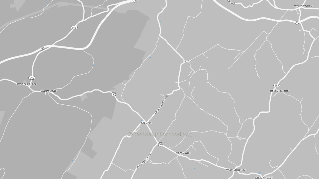 Transit Grade map of Saluvia, PA
