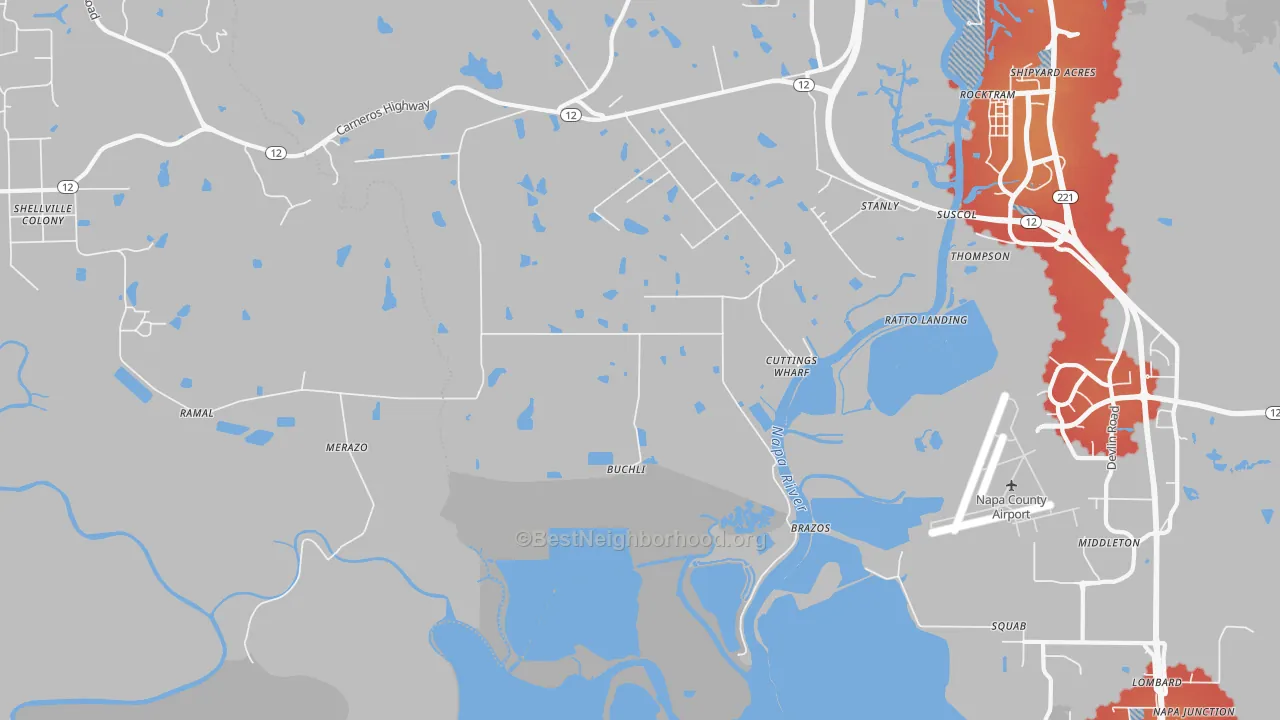 Transit Grade map of Salvador, CA