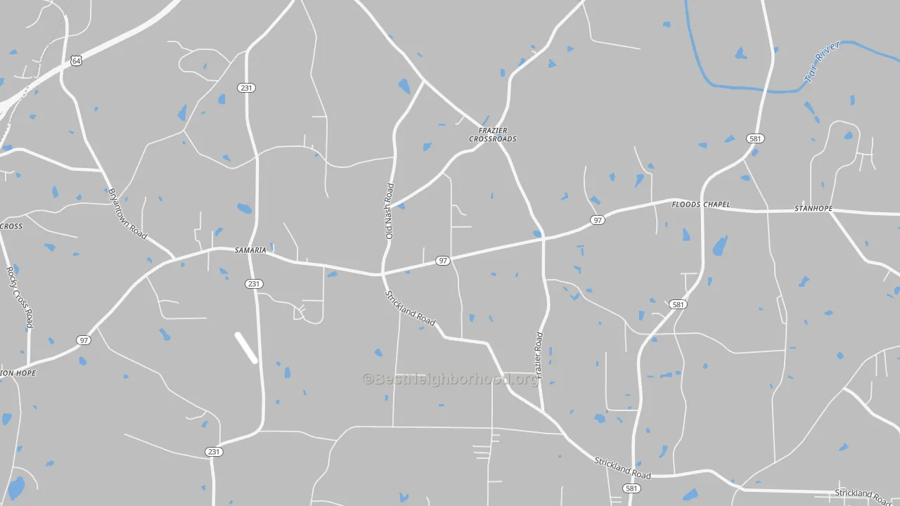 Transit Grade map of Samaria, NC