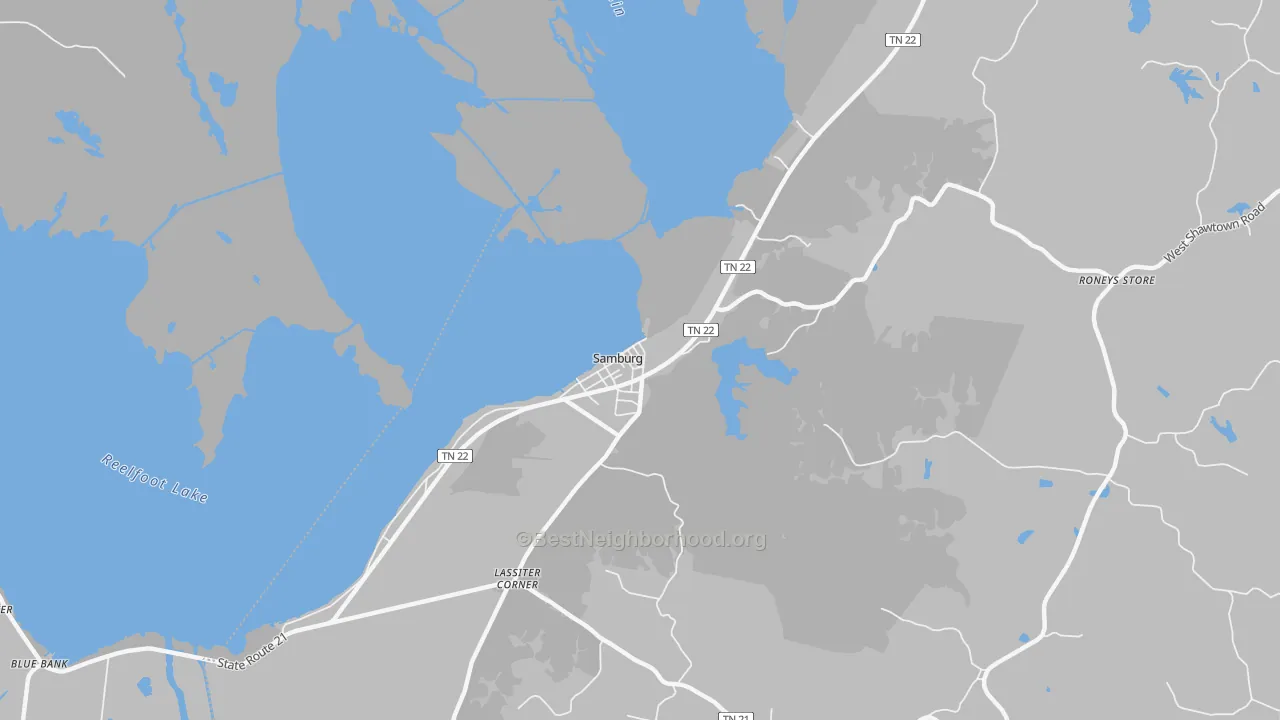 Transit Grade map of Samburg, TN