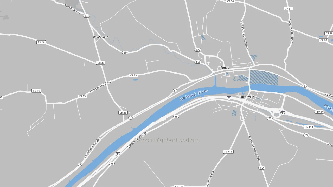 Transit Grade map of Sammonsville, NY