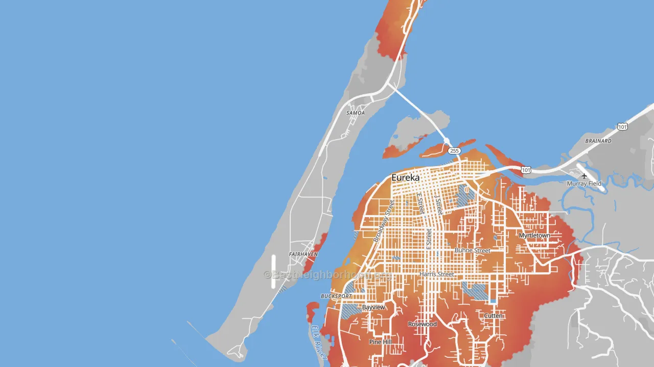 Transit Grade map of Samoa, CA