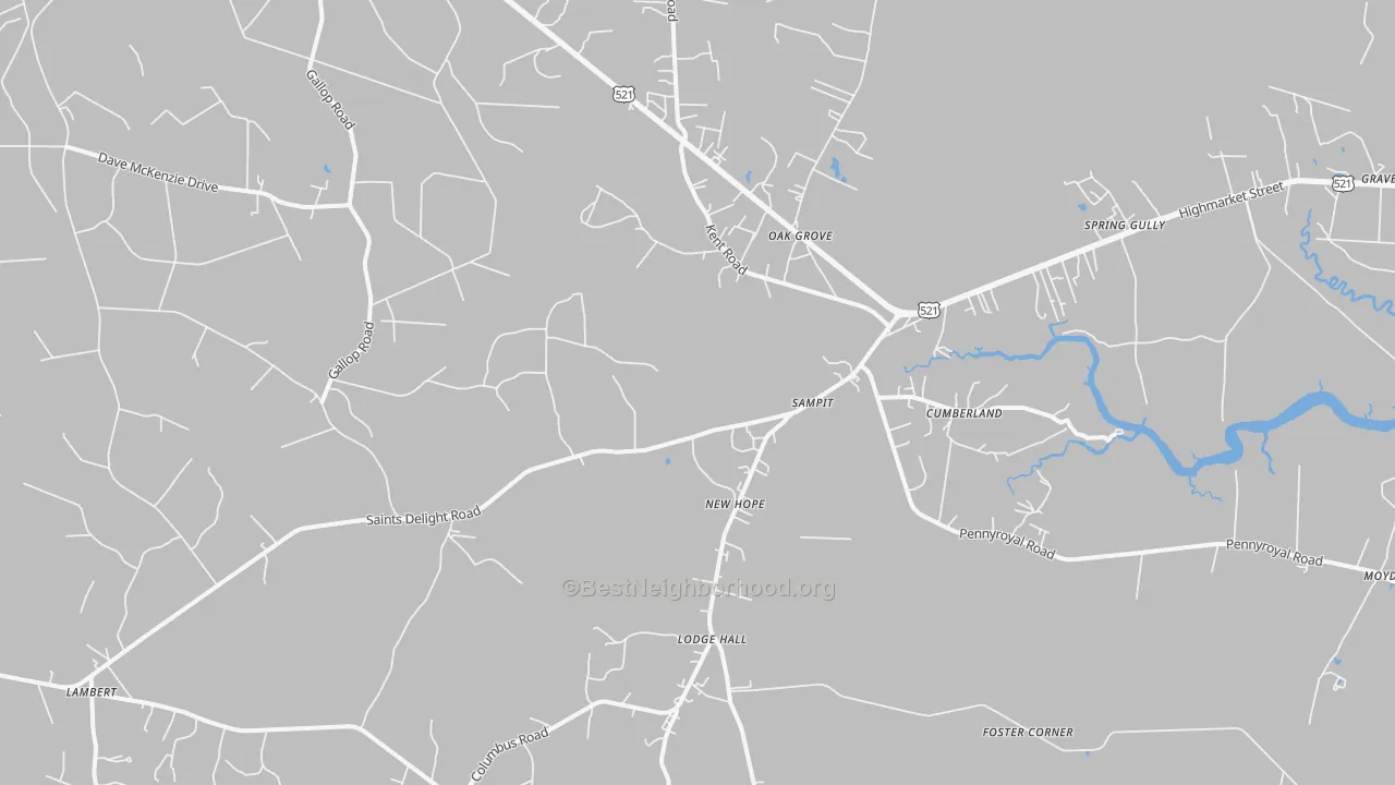 Transit Grade map of Sampit, SC