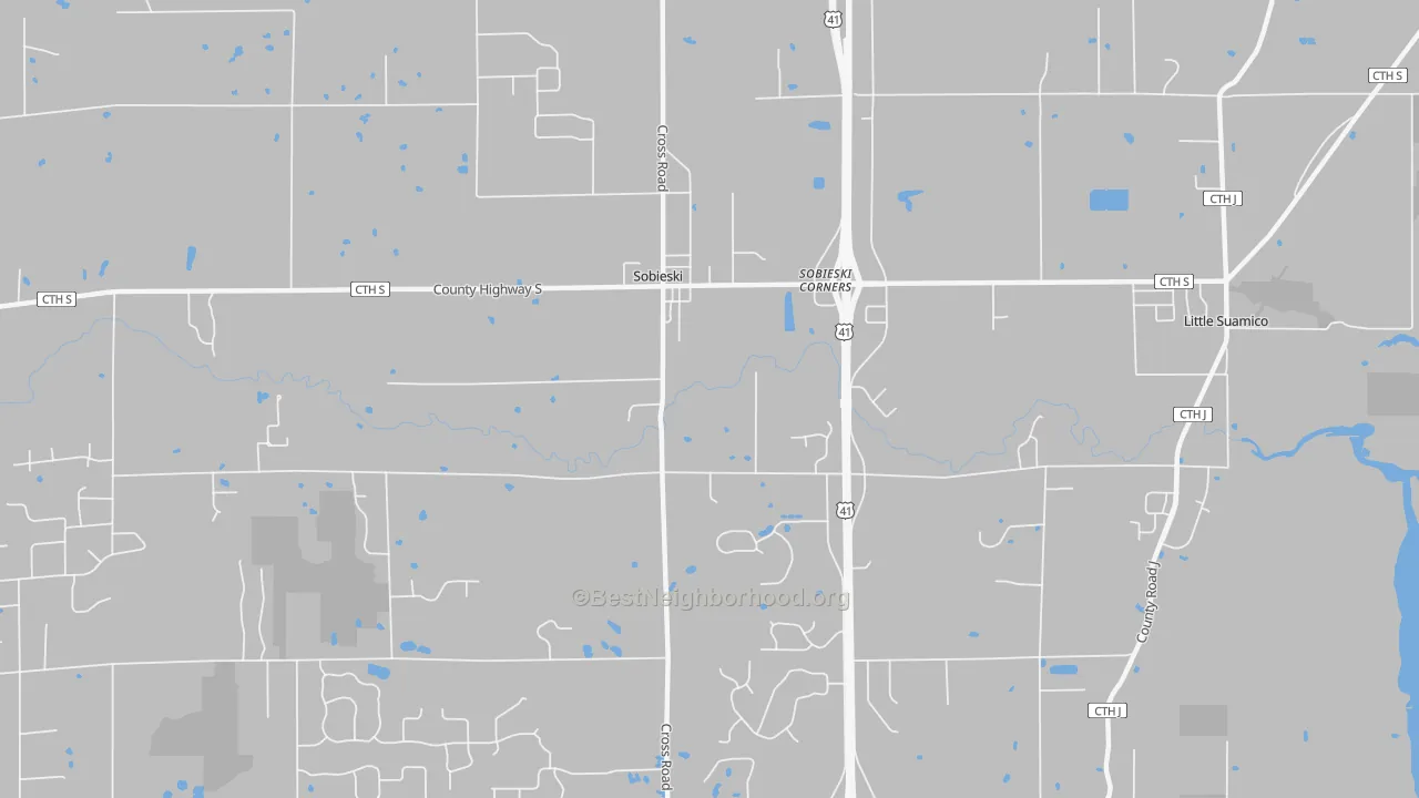 Transit Grade map of Sampson, WI