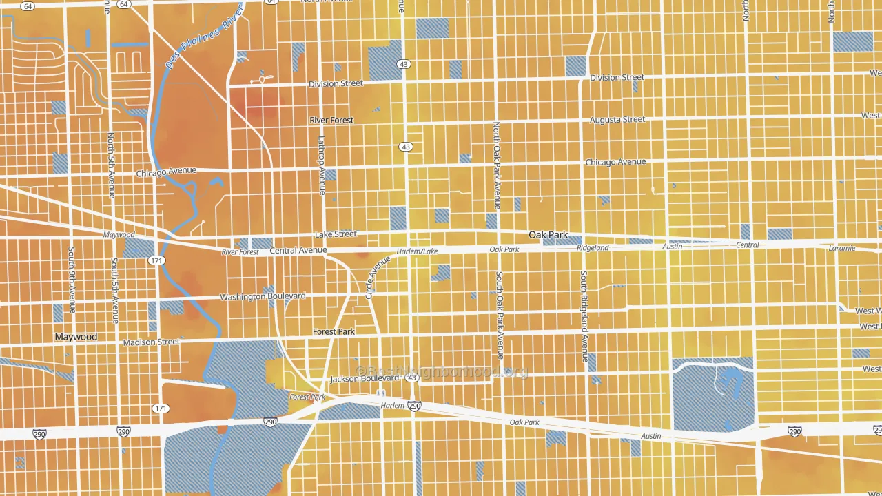 Transit Grade map of Samuel A Rothermel, Oak Park, IL