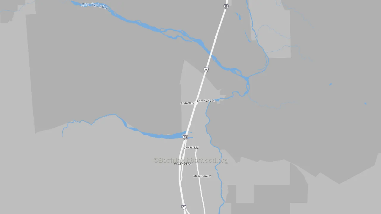 Transit Grade map of San Acacia, NM