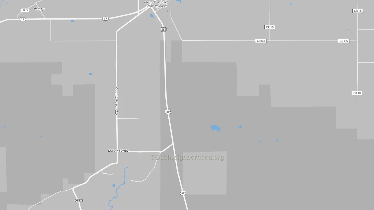 Transit Grade map of San Antonio, CO