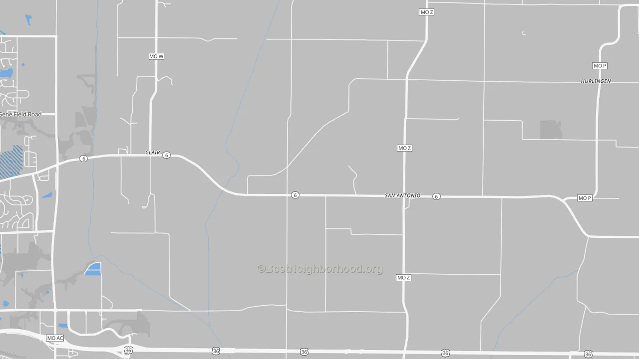 Transit Grade map of San Antonio, MO
