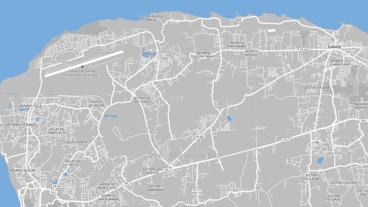 Transit Grade map of San Antonio, PR