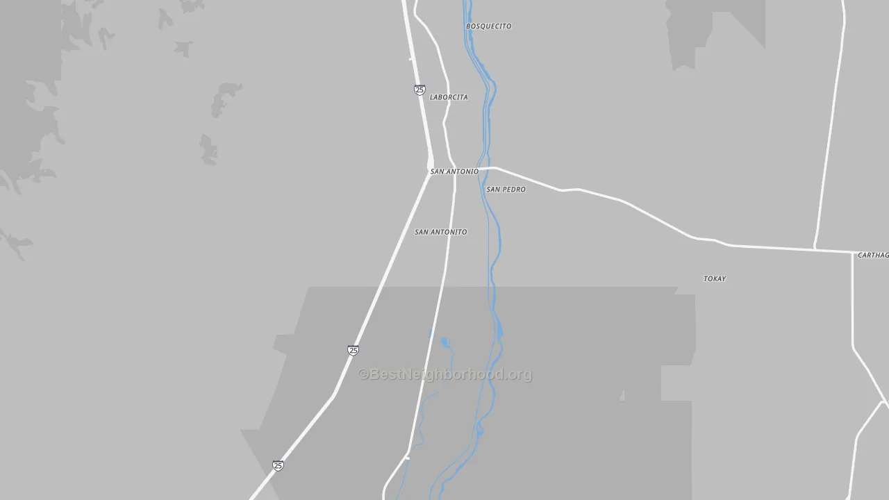 Transit Grade map of San Antonito, NM