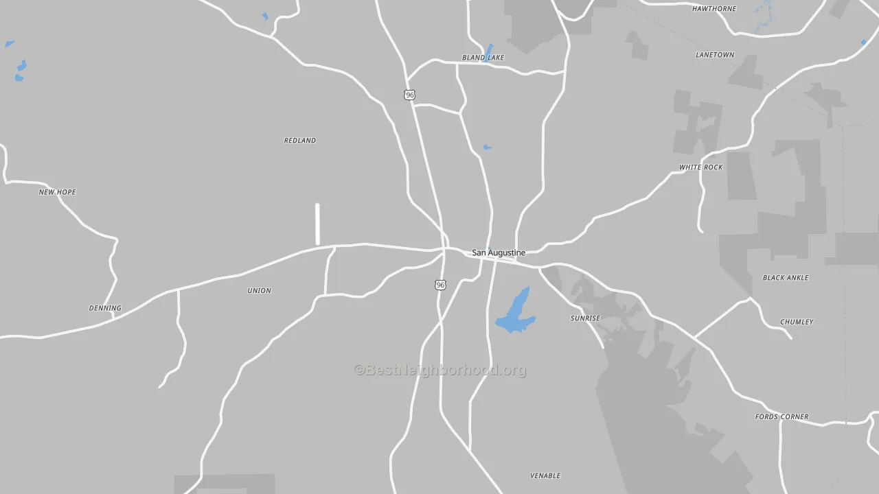 Transit Grade map of San Augustine, TX