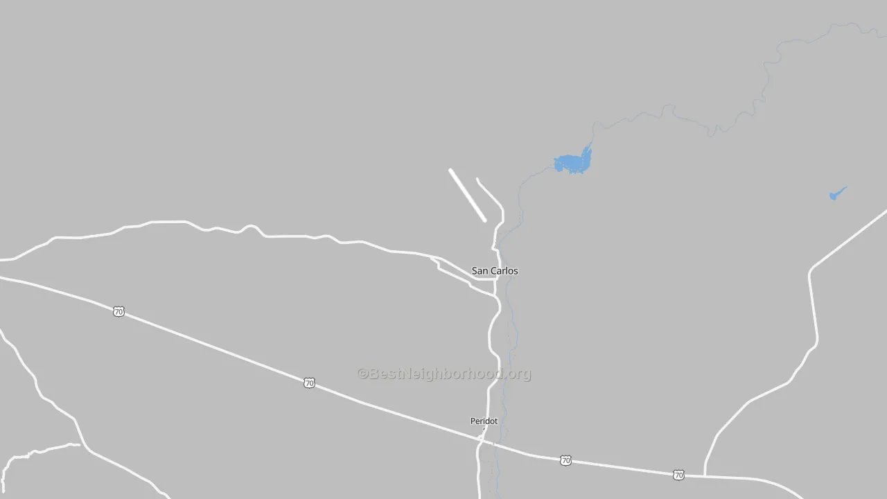 Transit Grade map of San Carlos, AZ