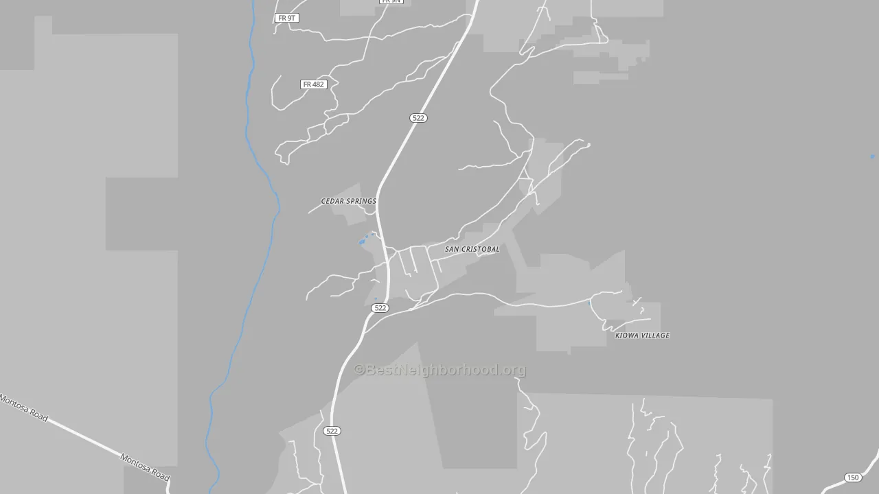 Transit Grade map of San Cristobal, NM