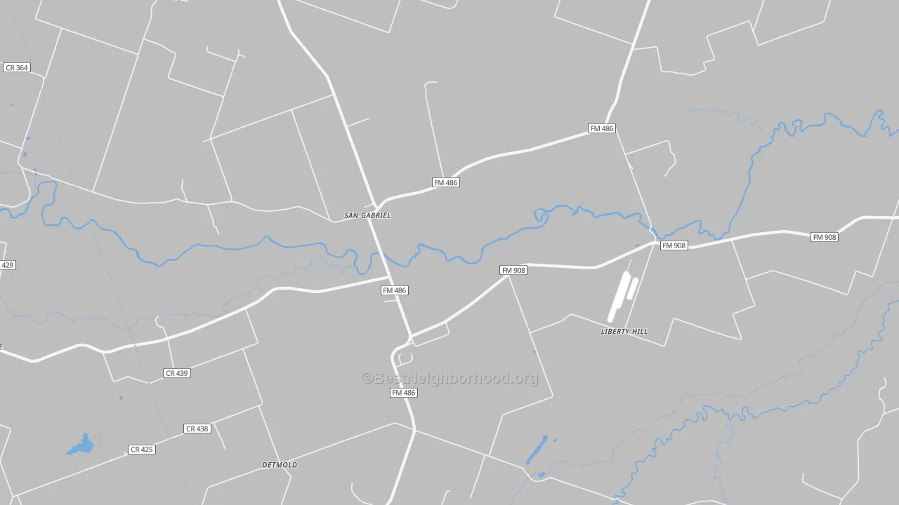 Transit Grade map of San Gabriel, TX