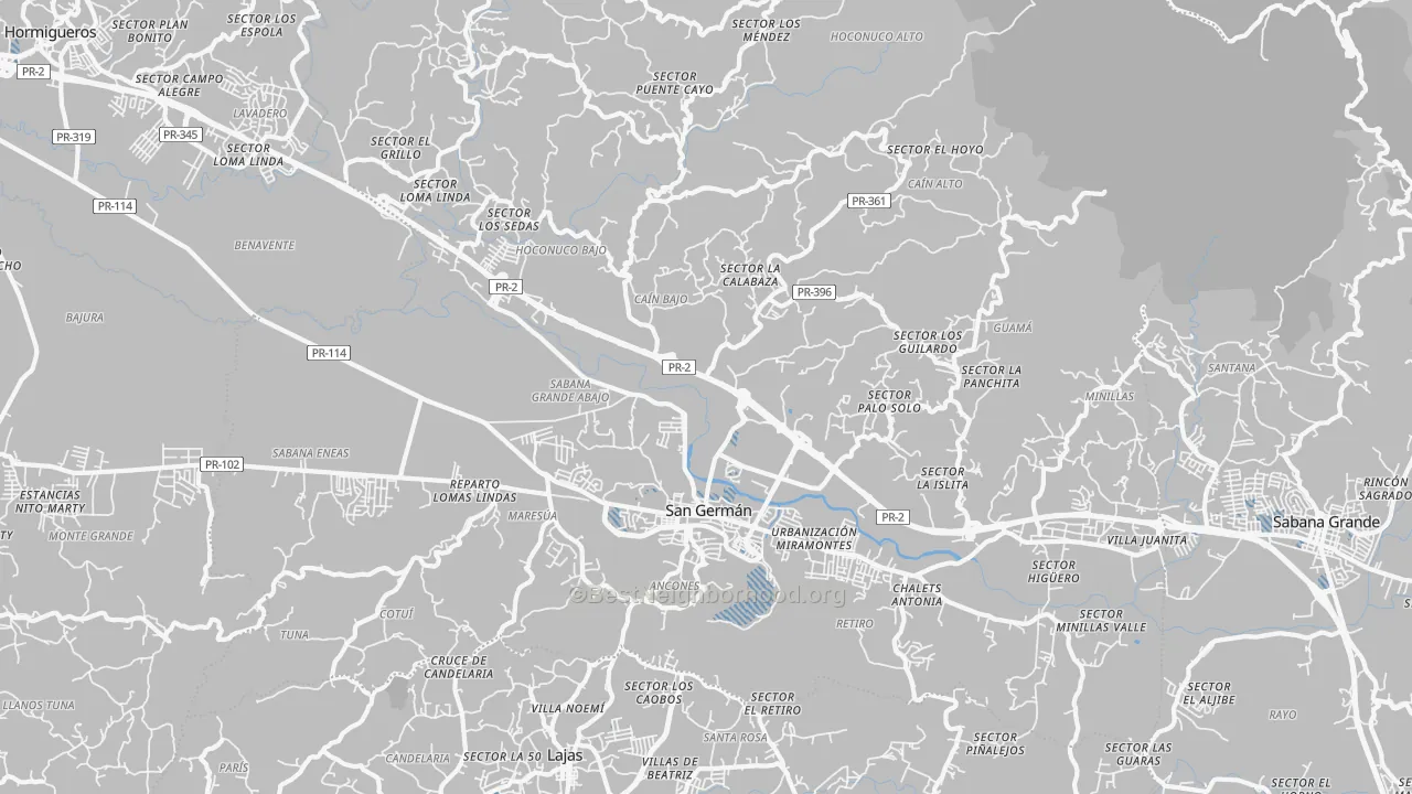 Transit Grade map of San German Municipio, PR