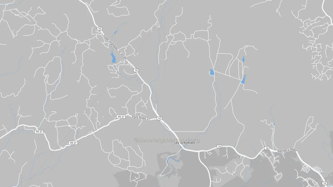 Transit Grade map of San Geronimo, TX