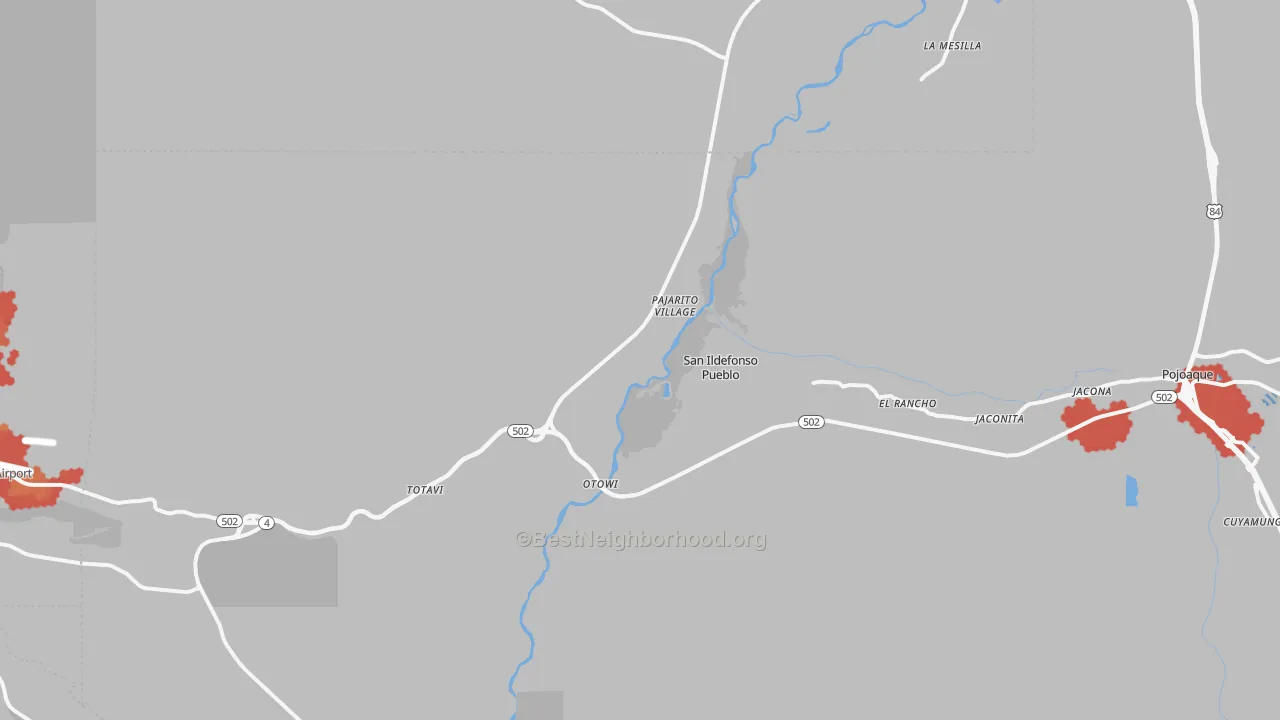 Transit Grade map of San Ildefonso Pueblo, NM
