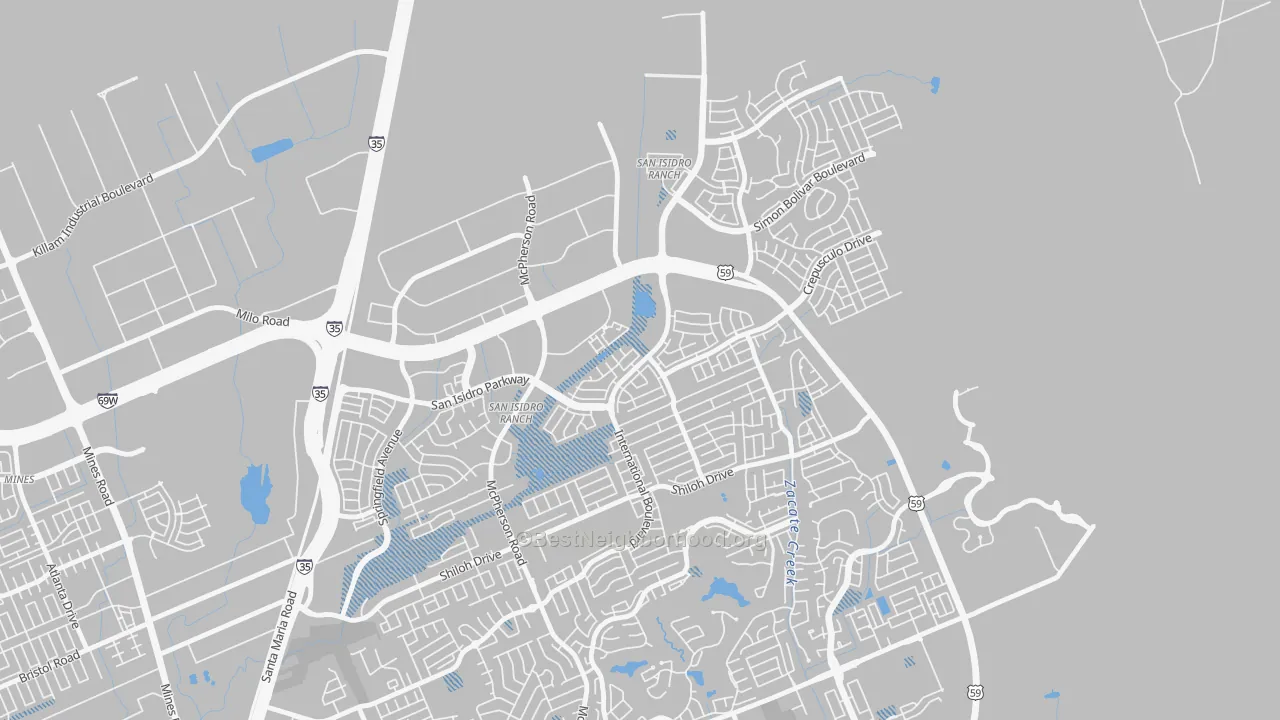 Transit Grade map of San Isidro, Laredo, TX
