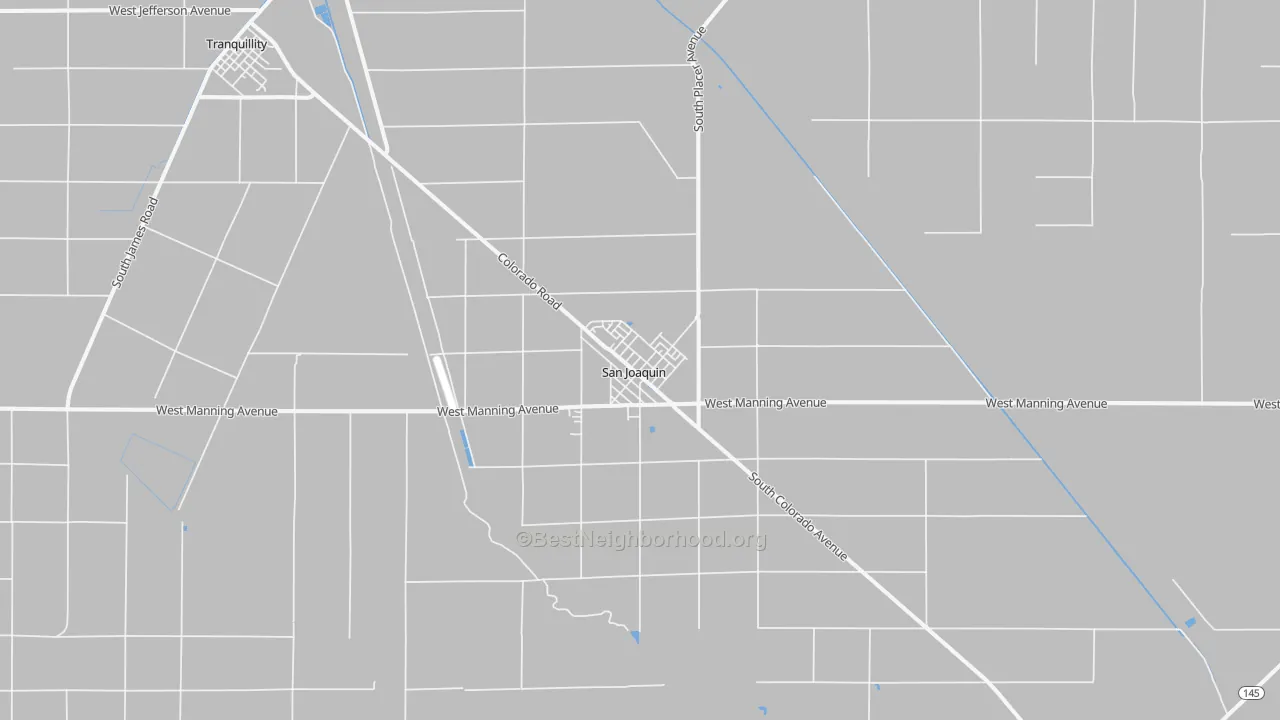 Transit Grade map of San Joaquin, CA