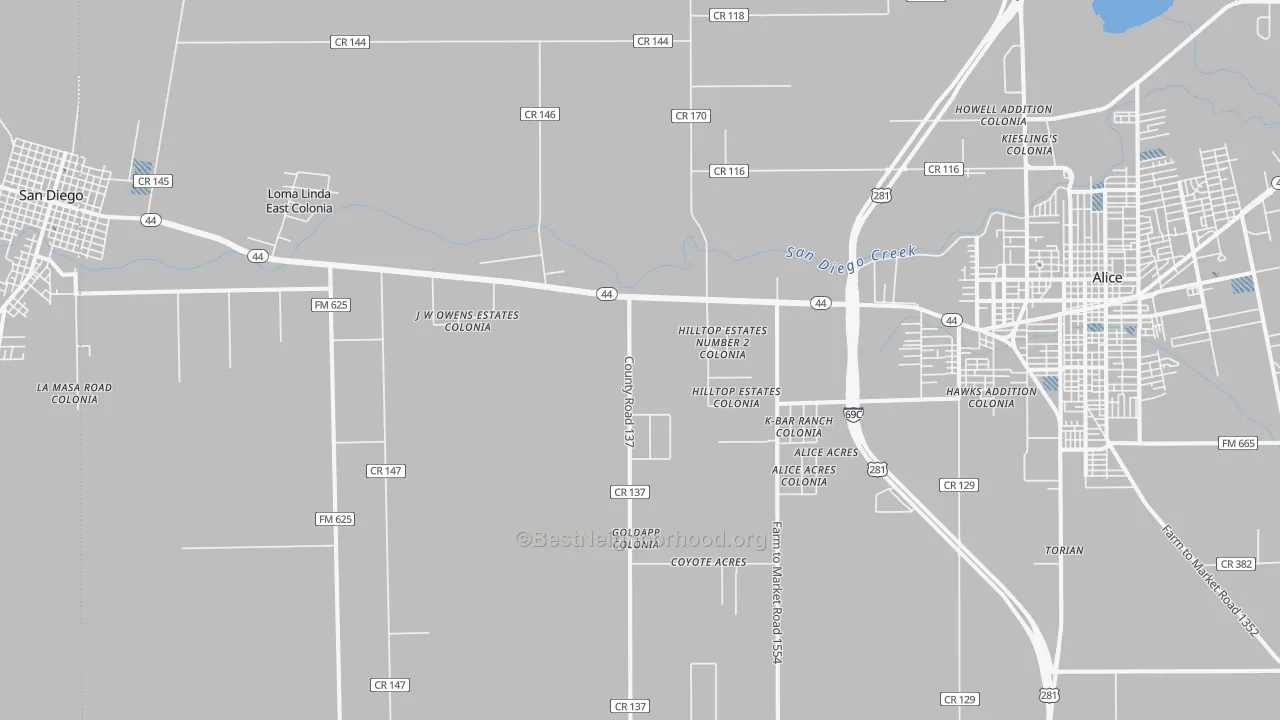 Transit Grade map of San Jose, TX