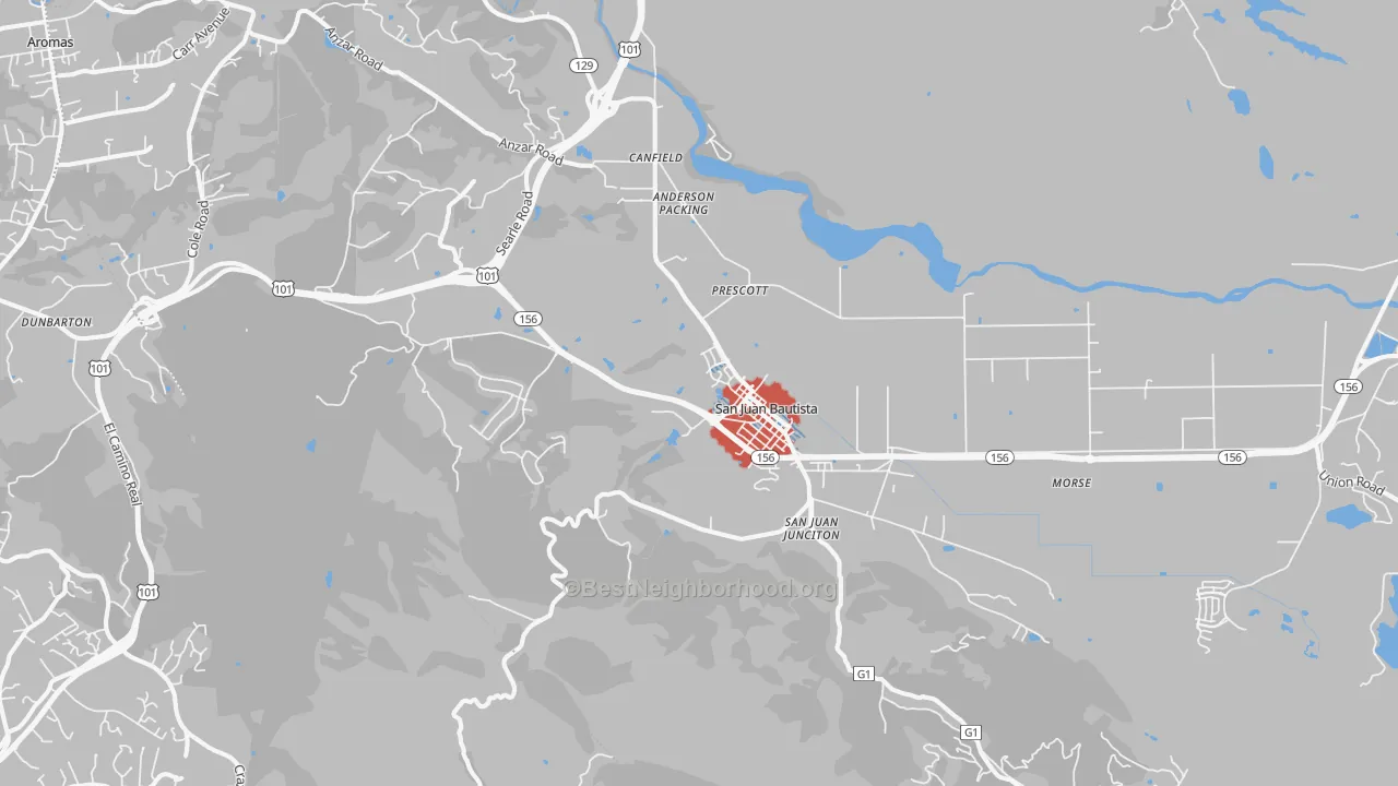 Transit Grade map of San Juan Bautista, CA