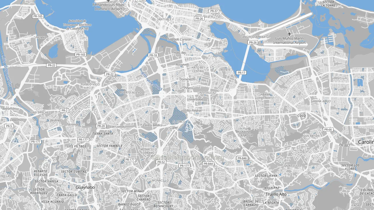 Transit Grade map of San Juan Municipio, PR
