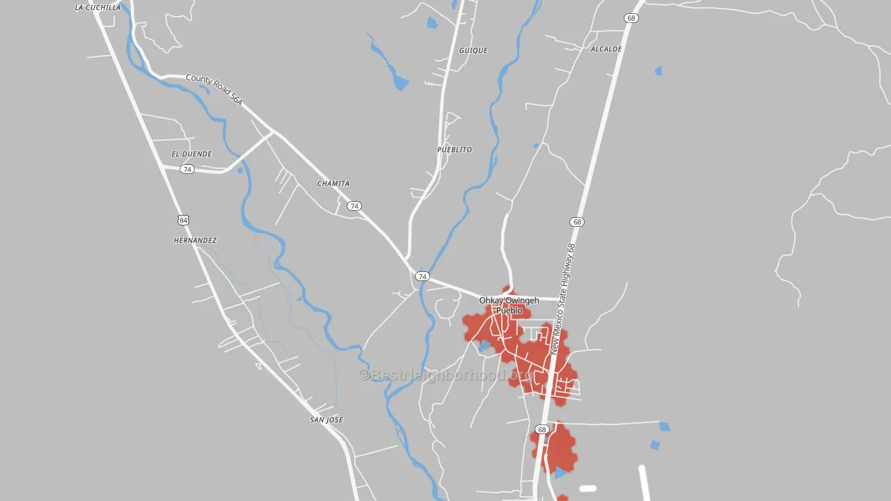 Transit Grade map of San Juan Pueblo, NM