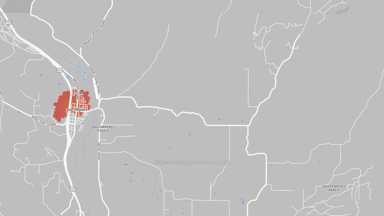 Transit Grade map of San Lawrence Terrace, CA