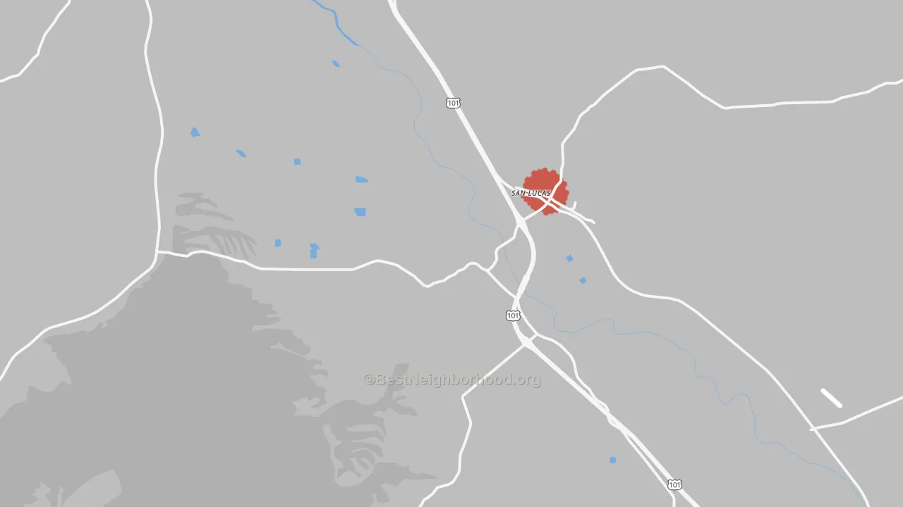Transit Grade map of San Lucas, CA
