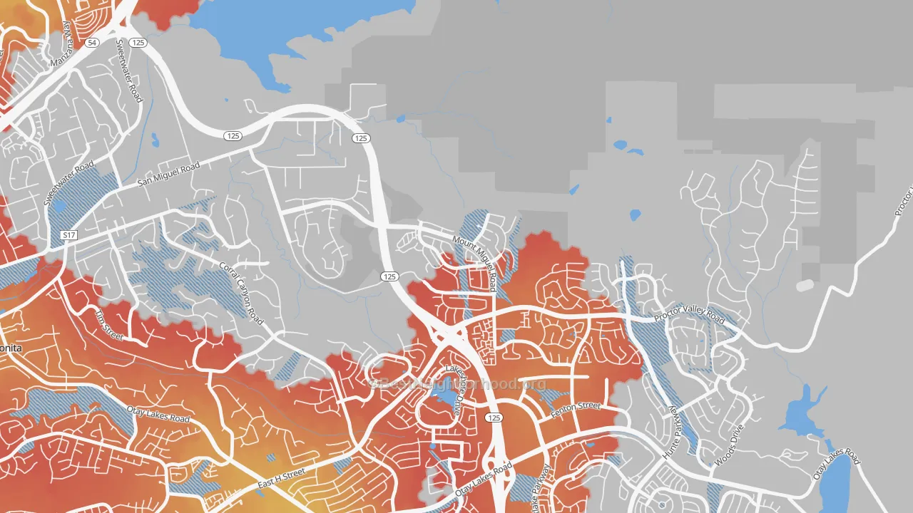 Transit Grade map of San Miguel Ranch, Chula Vista, CA