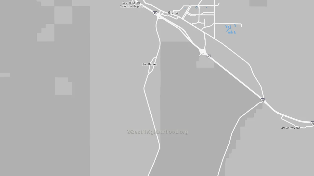 Transit Grade map of San Rafael, NM