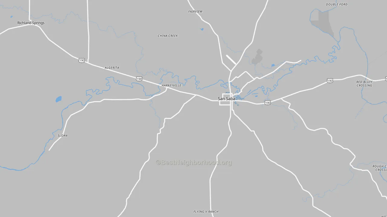 Transit Grade map of San Saba County, TX
