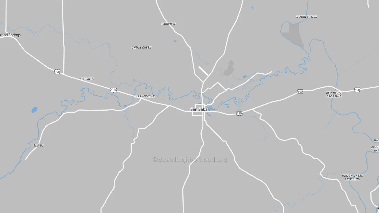 Transit Grade map of San Saba, TX