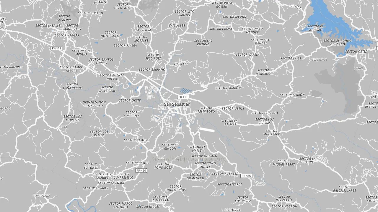 Transit Grade map of San Sebastian, PR