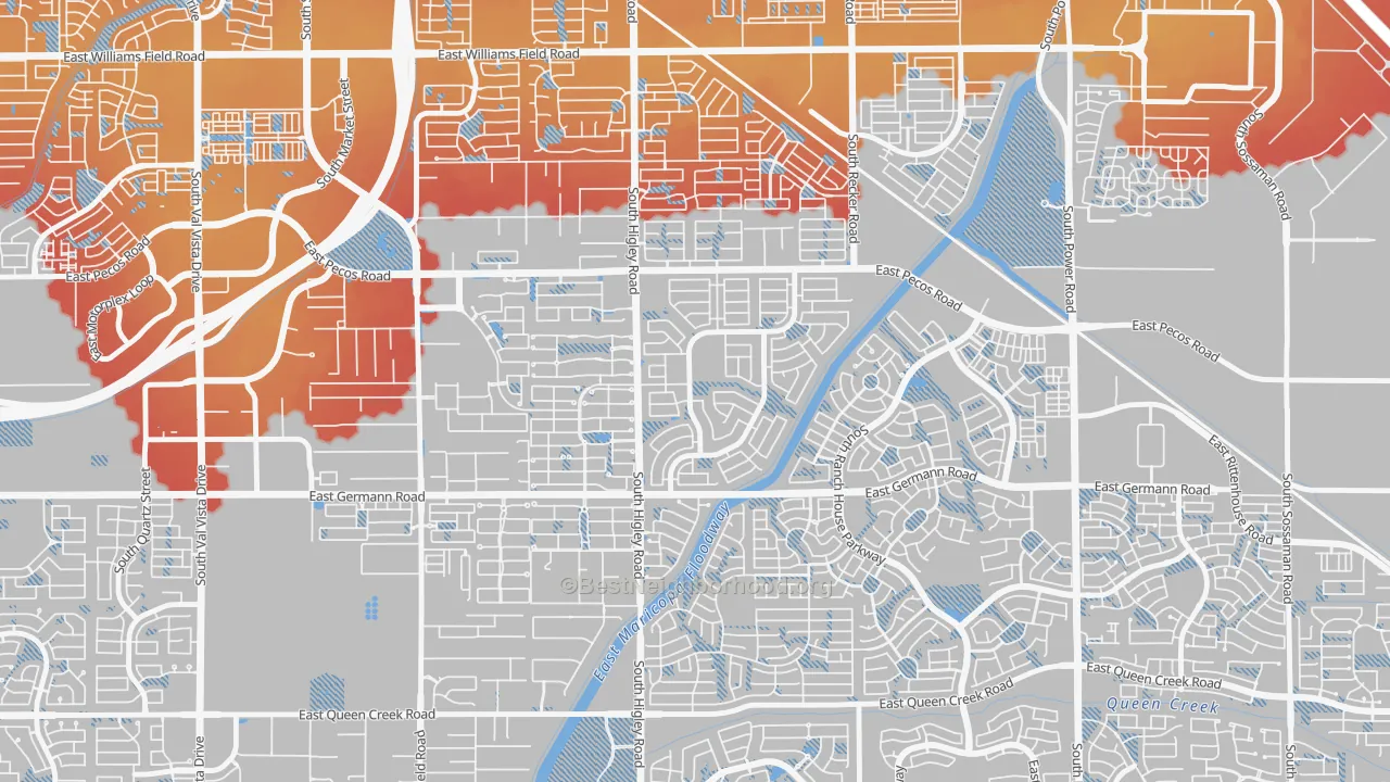 Transit Grade map of San Tan Ranch, Gilbert, AZ