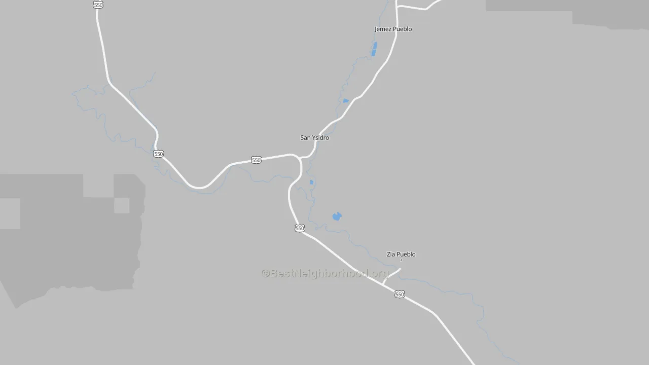 Transit Grade map of San Ysidro, NM