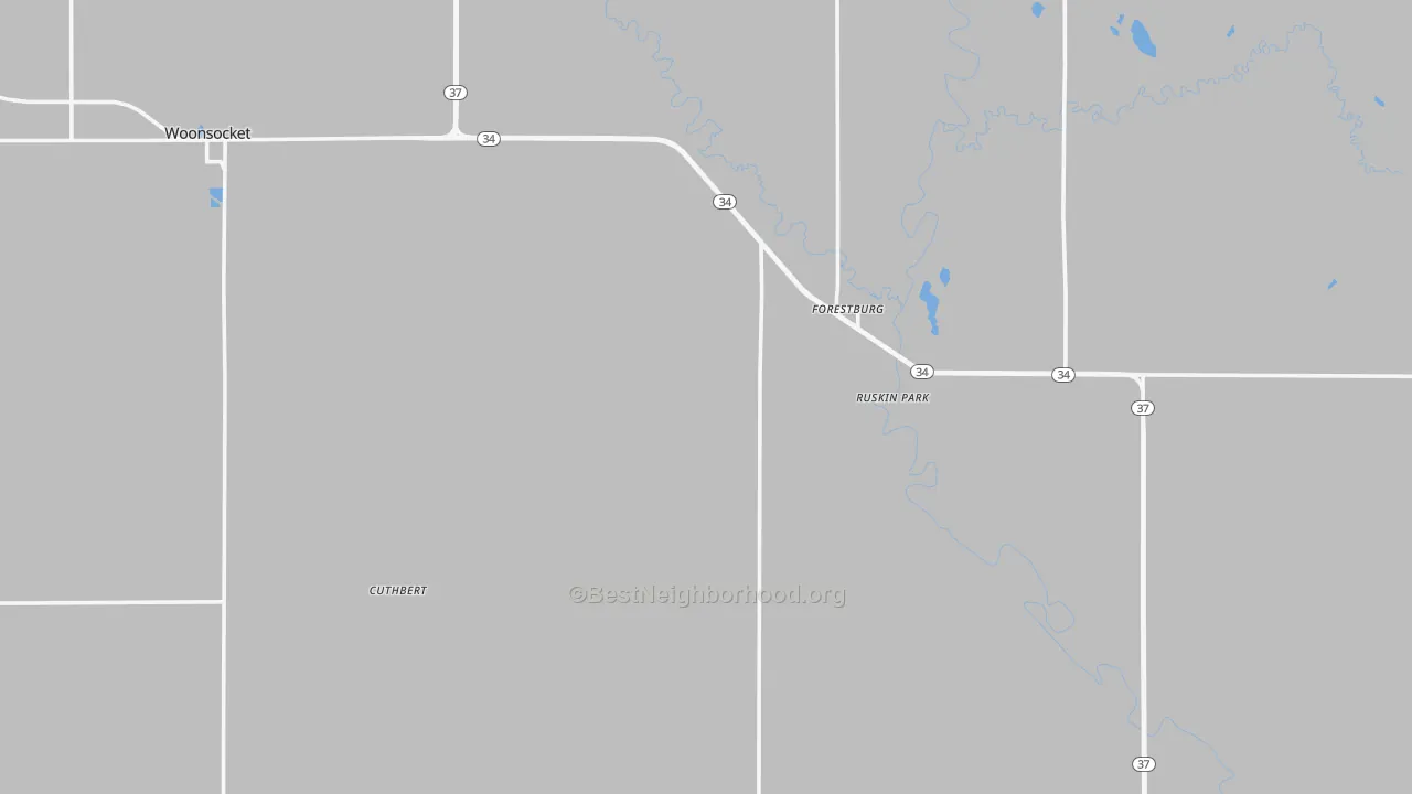 Transit Grade map of Sanborn County, SD