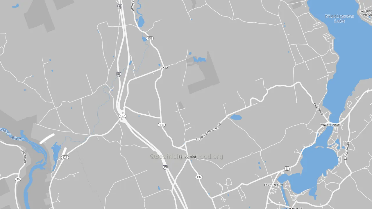 Transit Grade map of Sanbornton, NH