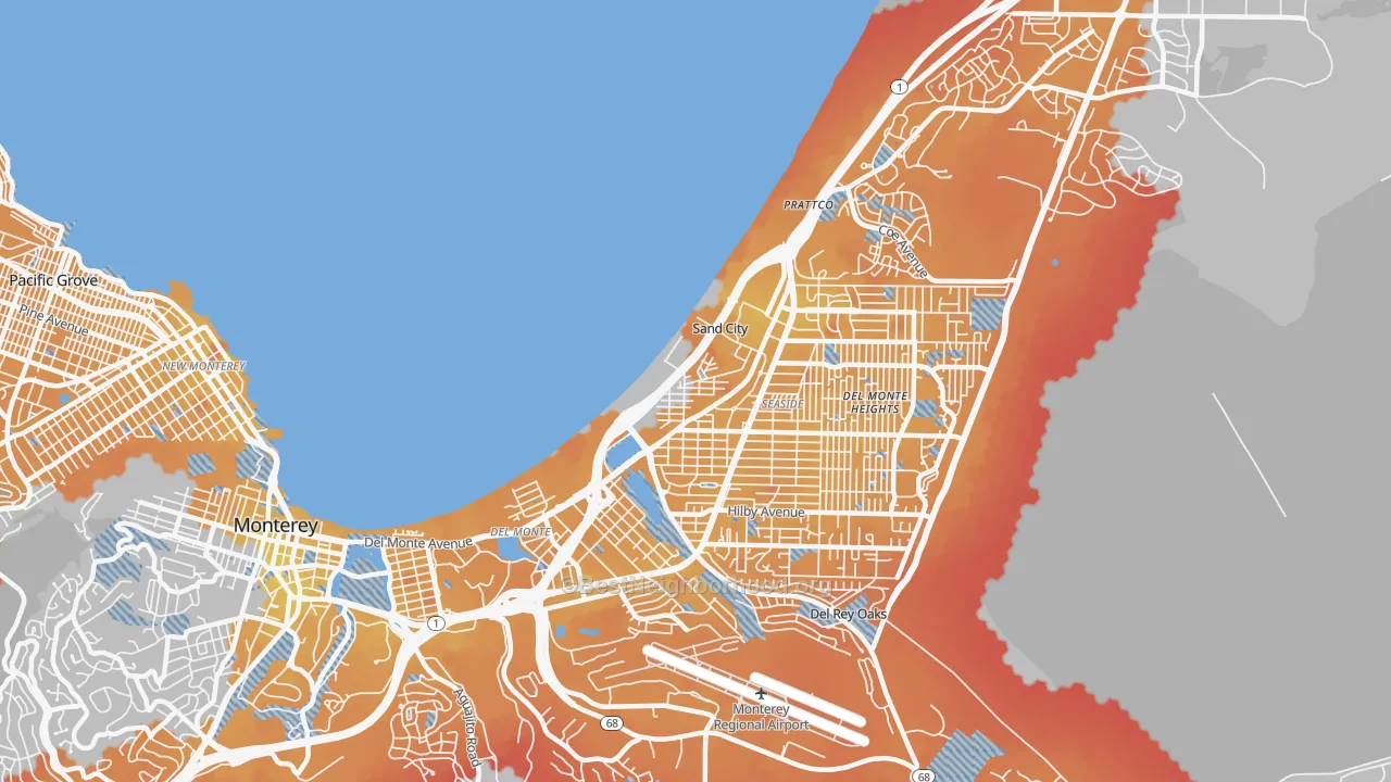 Transit Grade map of Sand City, CA