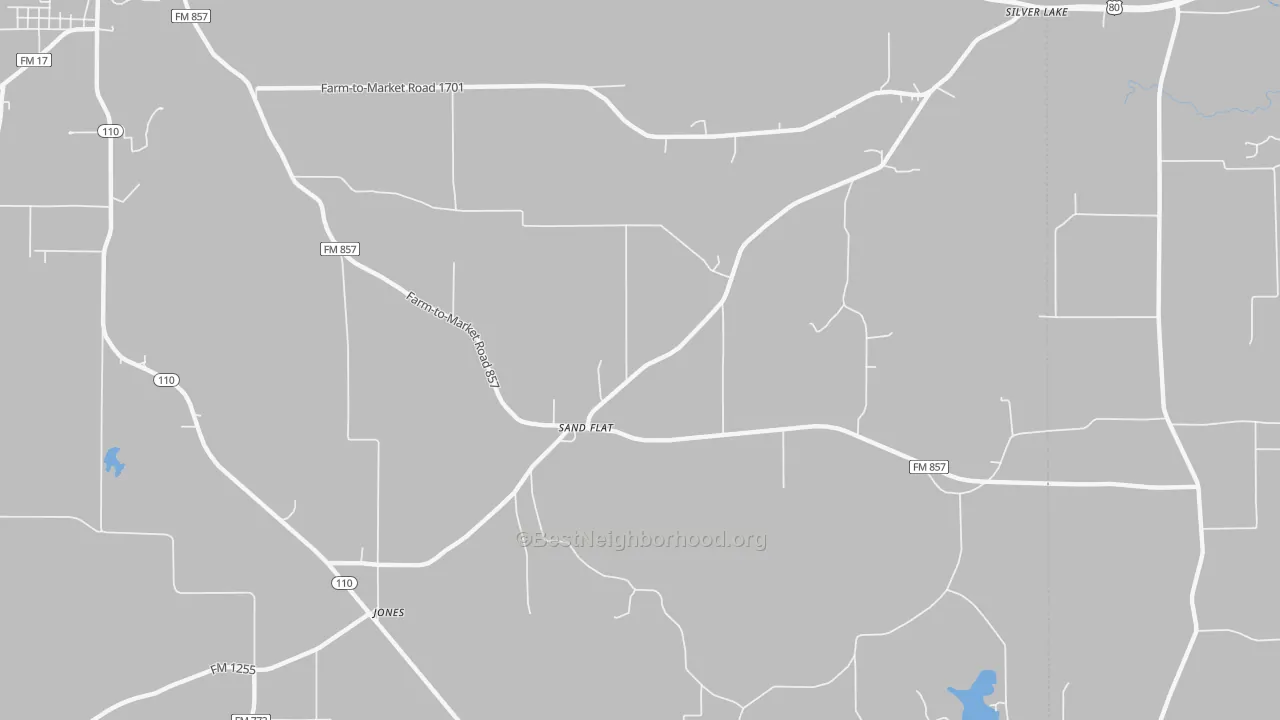 Transit Grade map of Sand Flat, TX
