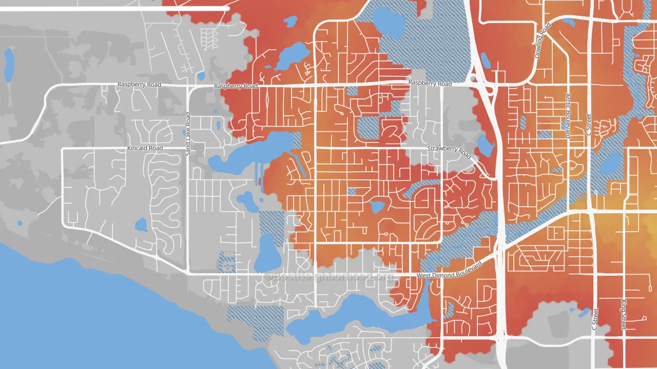 Transit Grade map of Sand Lake, Anchorage, AK