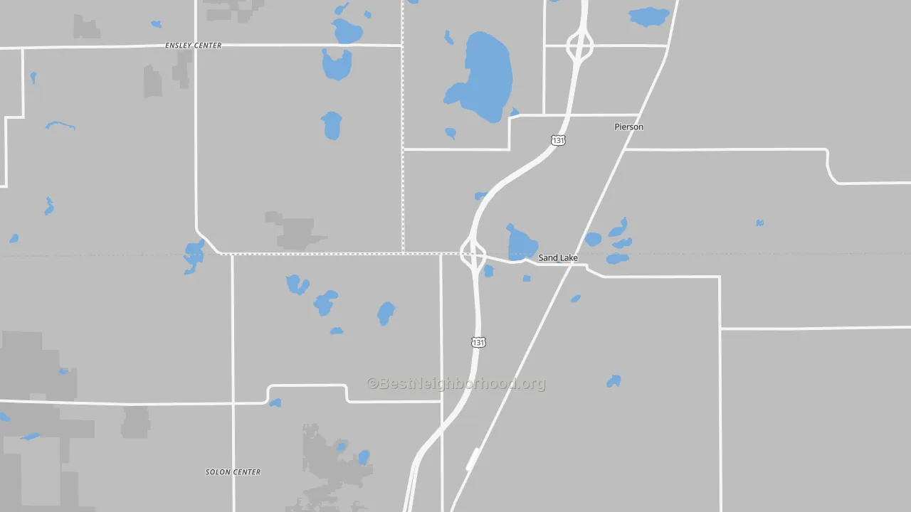 Transit Grade map of Sand Lake, MI