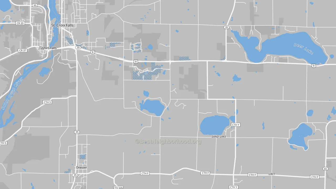 Transit Grade map of Sand Lake, WI