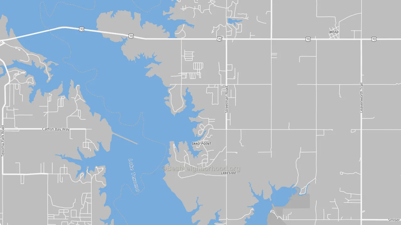 Transit Grade map of Sand Point, OK