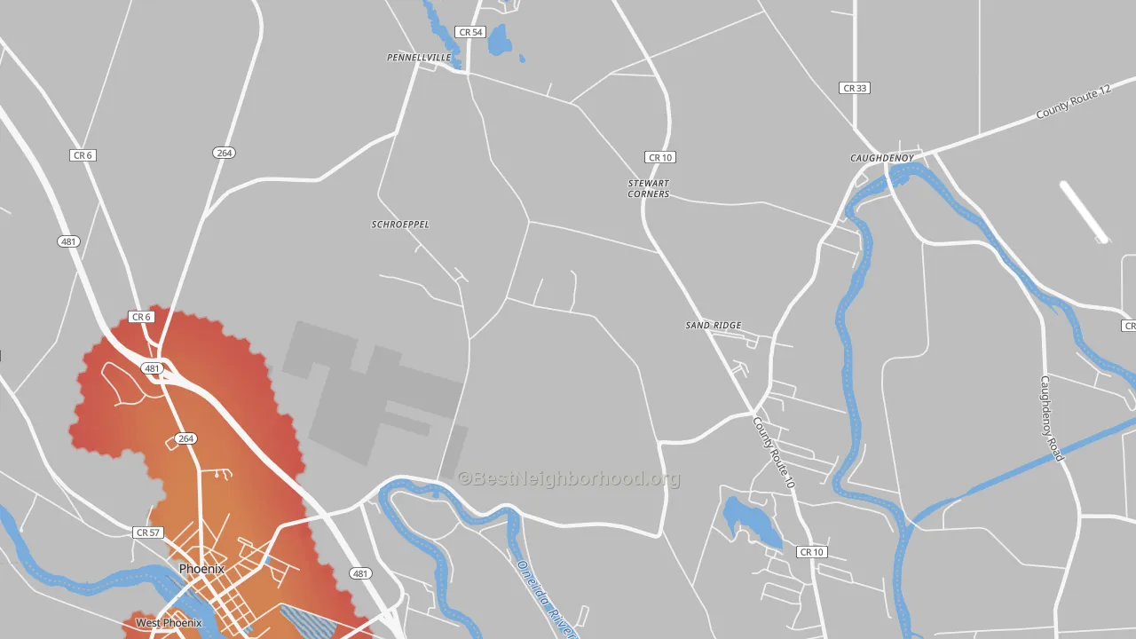 Transit Grade map of Sand Ridge, NY